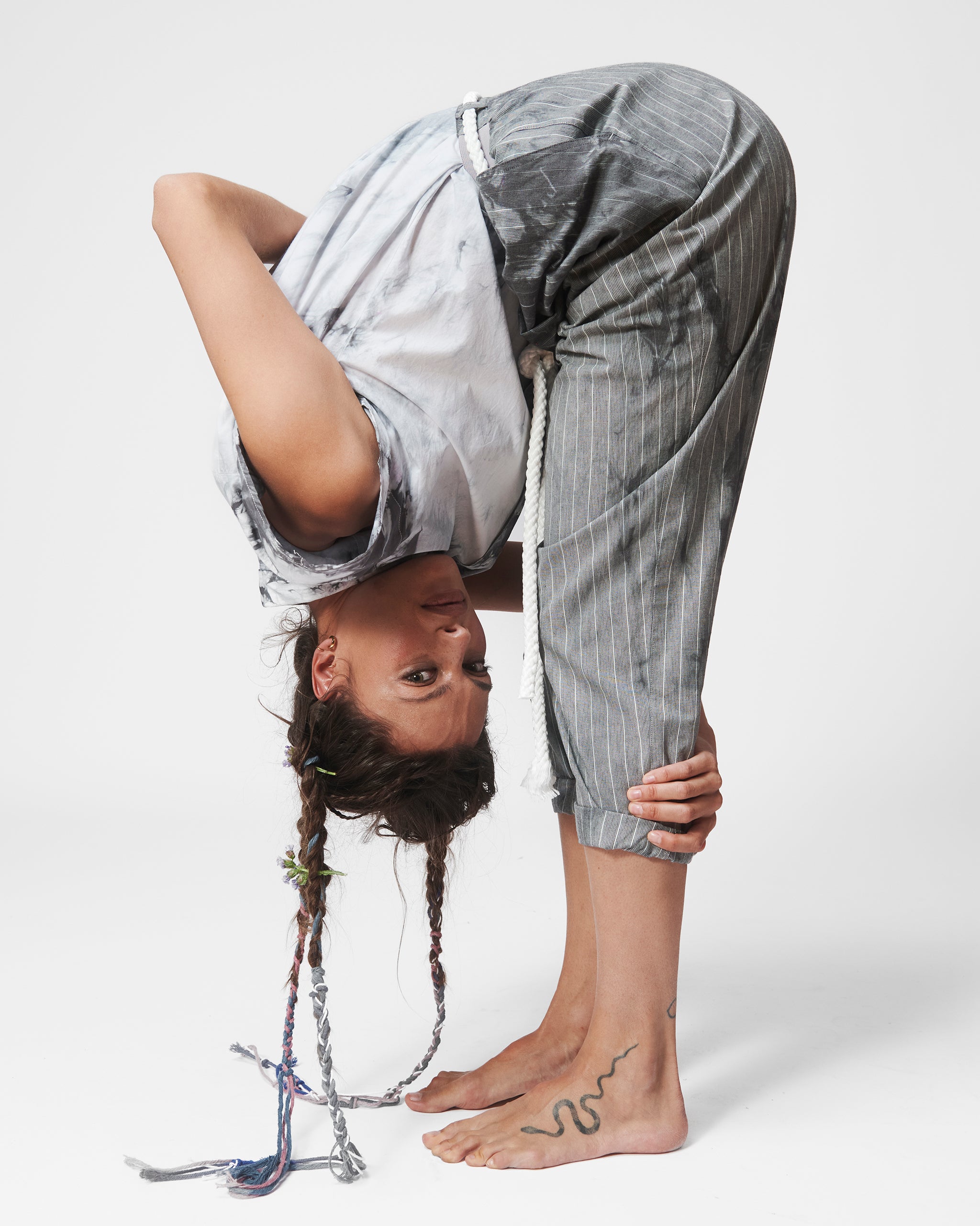 VINTAGE TROUSERS 3 GREY TIE DYE TENNIS