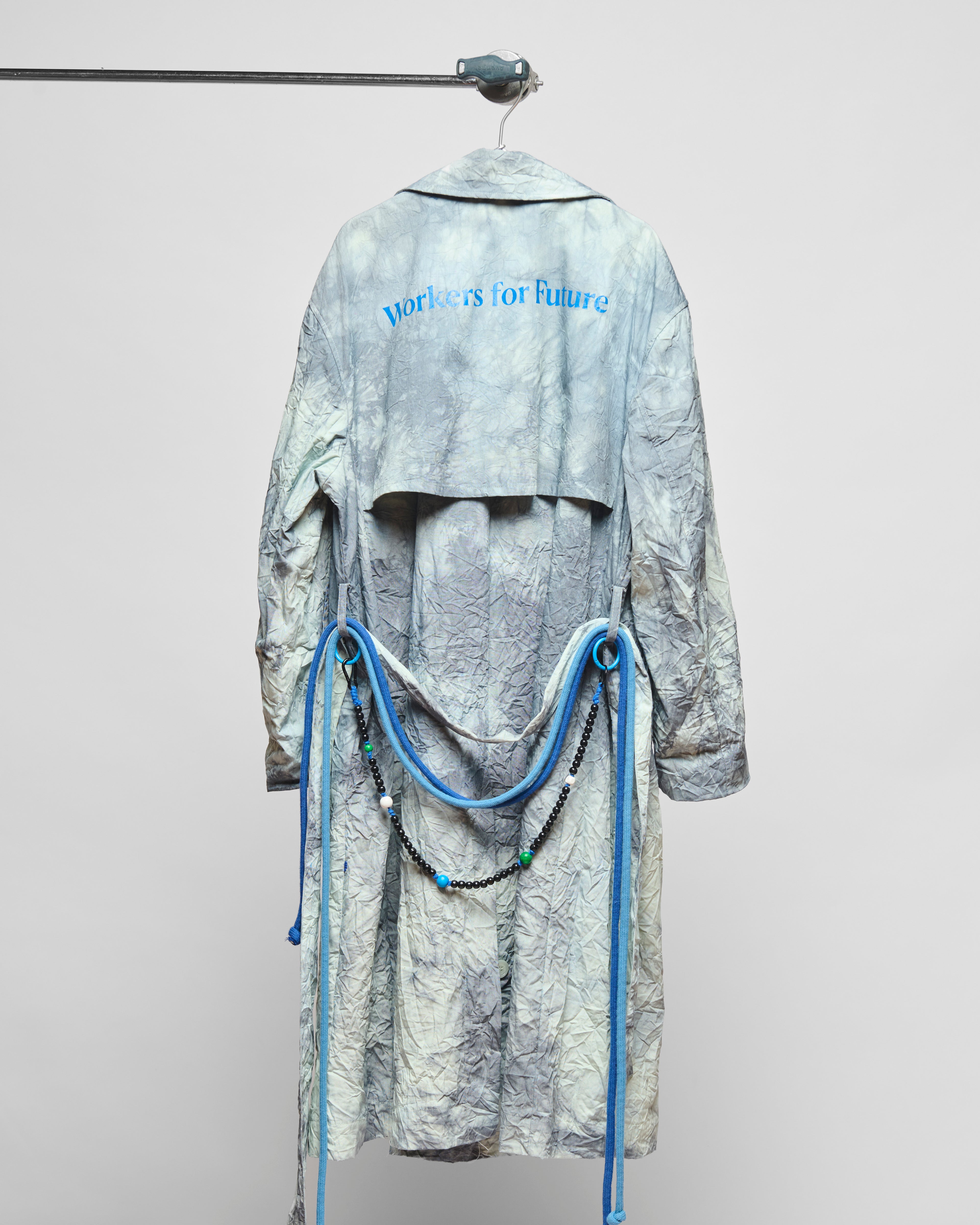 COAT WORKERS GREEN TIE DYE