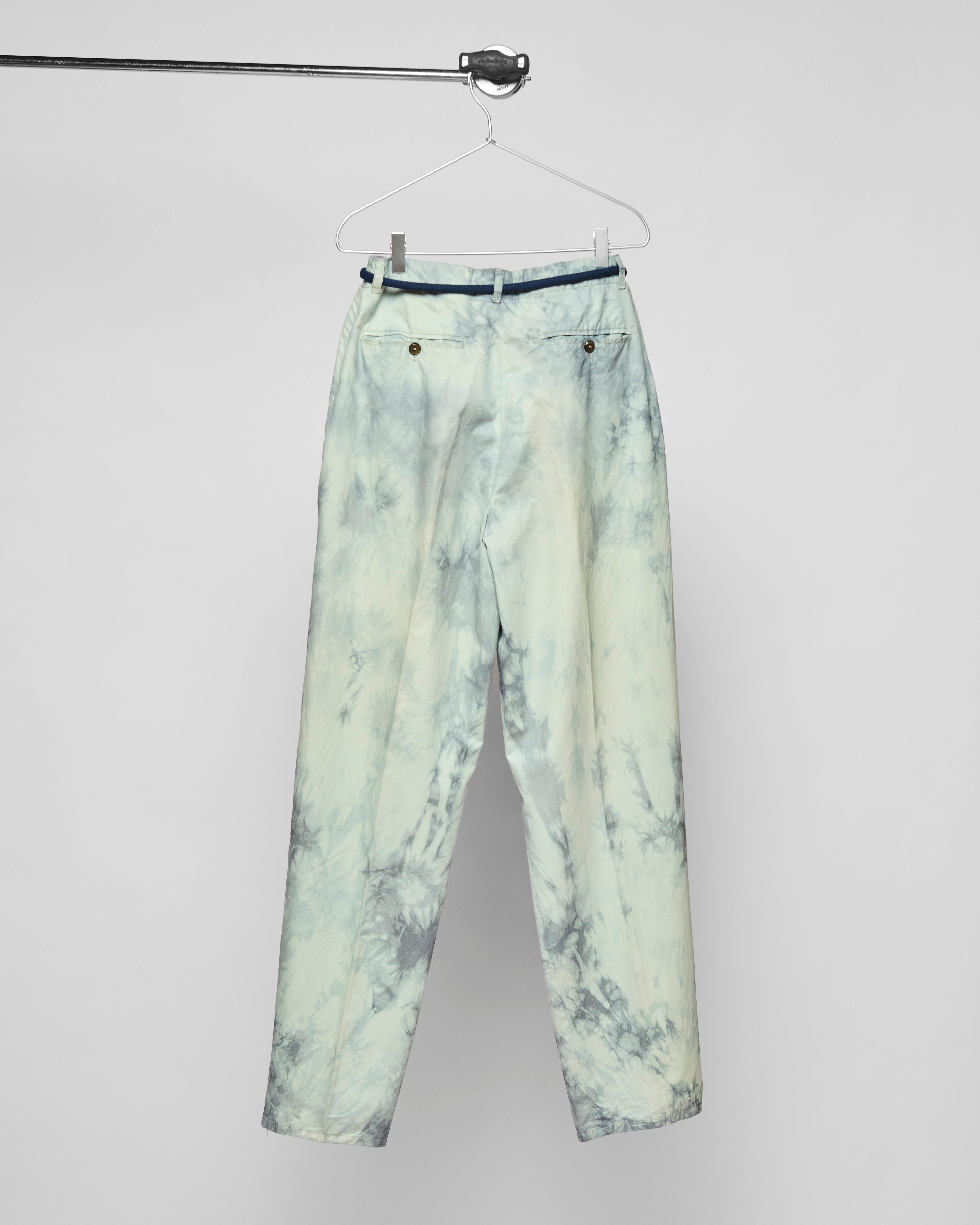 VINTAGE TROUSERS 2 GREEN TIE DYE
